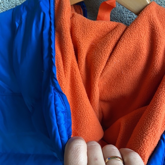 ❄️ Super Puffer Gap Kids S (6/7) Bright blue/orange - Picture 7 of 10